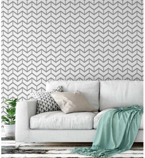 Papel de parede em tons cinza - Geometrico 20