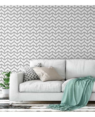 Papel de parede em tons cinza - Geometrico 20