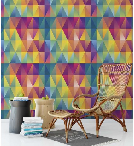 Papel de parede geométrico colorido - Geométrico 38