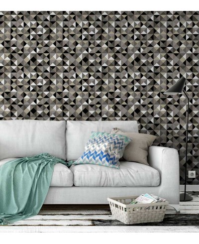 Papel de parede em tons cinzentos - Geométrico 40 Papel de parede em tons cinzentos - Geométrico 40