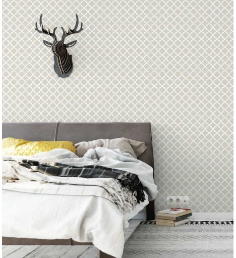 Papel de parede em tons bege - Geométrico 42