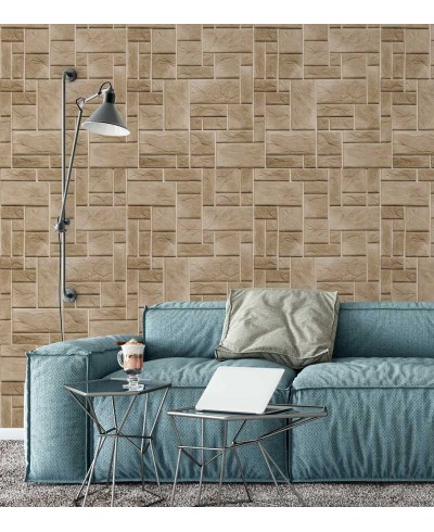 Papel de parede estilo azulejo de diversos tamanhos, em vários tons de marrom e bege - Textura 26 Papel de parede estilo azulejo de diversos tamanhos, em vários tons de marrom e bege - Textura 26