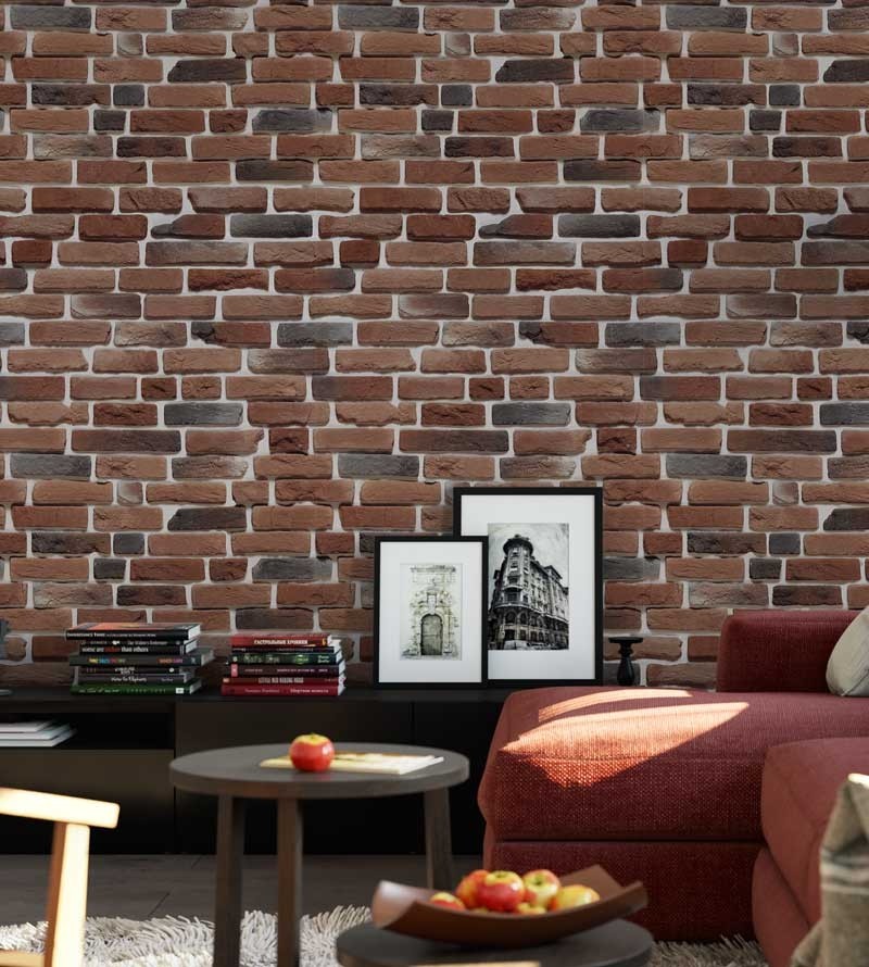 Papel de parede estilo tijolos de tamanhos variados - Textura 46
