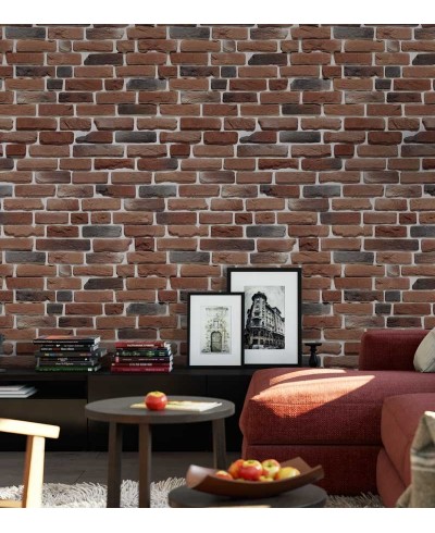 Papel de parede estilo tijolos de tamanhos variados - Textura 46