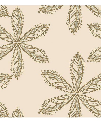 Papel de parede floral nos tons bege e marrom - Glamour 11