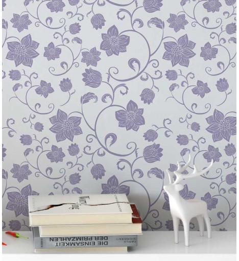 Papel de parede floral nos tons de lilas - Glamour 07