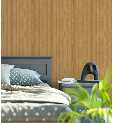 Papel de parede estilo madeira com predominância de tons laranja - Madeira 13