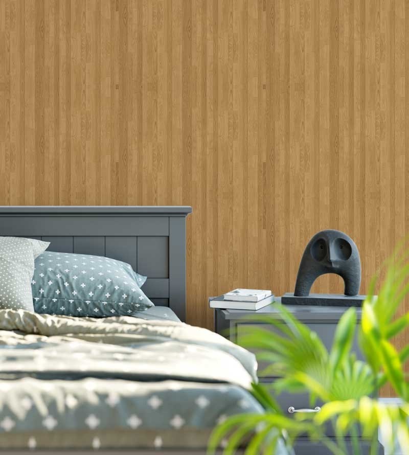 Papel de parede estilo madeira com predominância de tons laranja - Madeira 13