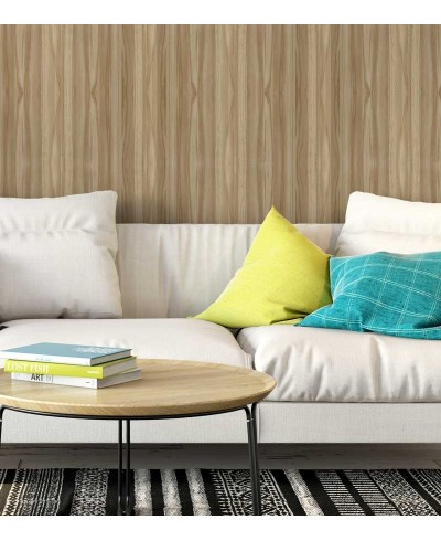 Papel de Parede Madeira Rústica em Tons de Bege