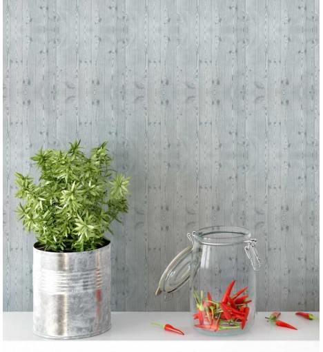 Papel de Parede Madeira em Tons de Cinza Claro - Madeira 80