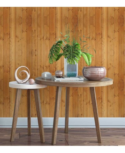 Papel de parede estilo madeira em tons laranja - Madeira 101 Papel de parede estilo madeira em tons laranja - Madeira 101