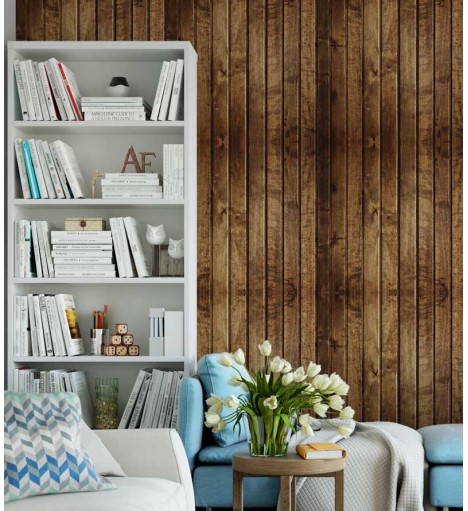 Papel de Parede Tacos de Madeira Deck Rústico