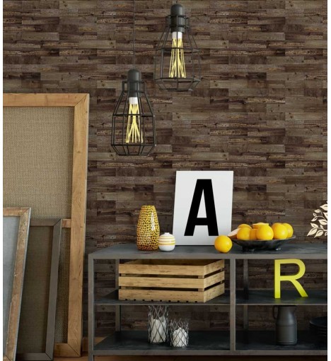 Papel de Parede Madeira Tacos Envelhecidos