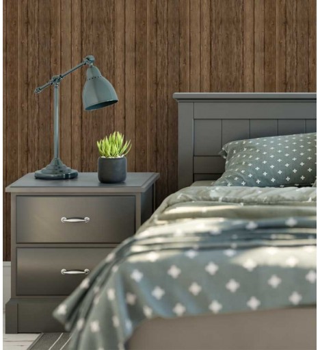 Papel de parede estilo madeira em tons de marrom, nude e cinza - Madeira 112