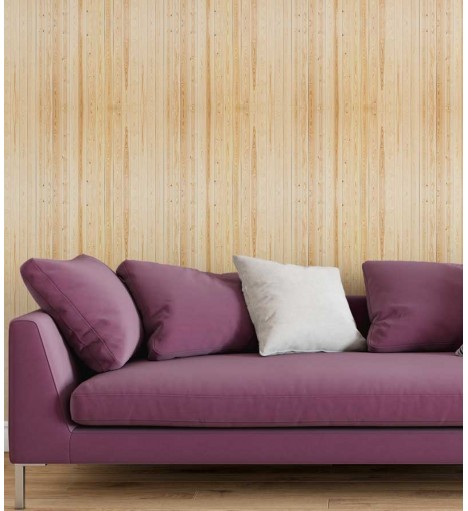 Papel de Parede Tábuas em Tons Bege - Madeira 156