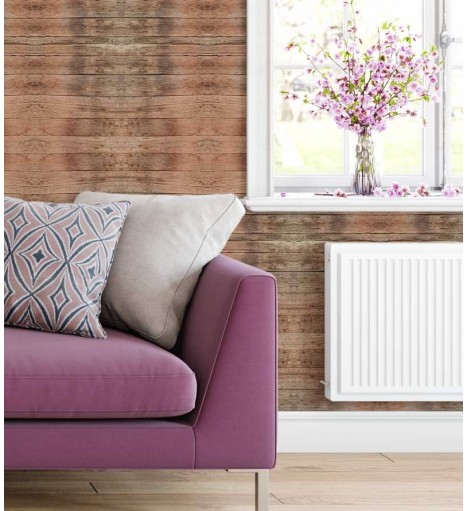 Papel de parede estilo tábuas envelhecida marrom e bege - Madeira 157