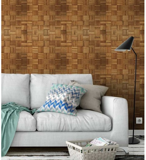 Papel de parede estilo madeira tons marrom e bege - Madeira 162