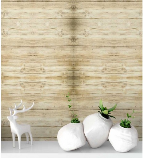 Papel de parede estilo madeira de pinus em tons bege - Madeira 168