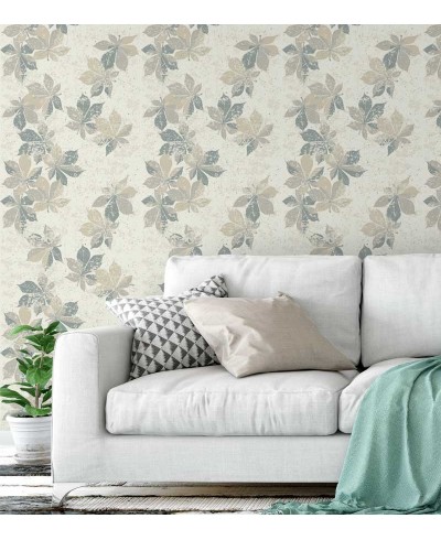 Papel de parede em tons nude e cinza - Nature 05