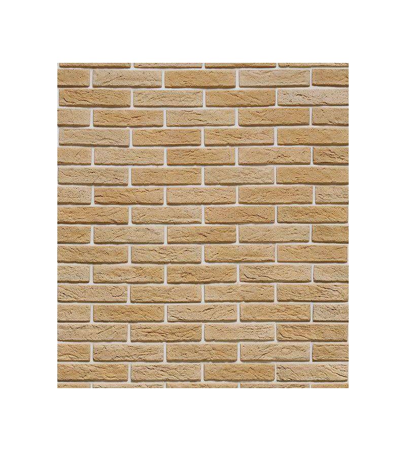 Papel de parede modelo pedras, com tijolos em tons de marrom com detalhes na cor bege - Textura 07