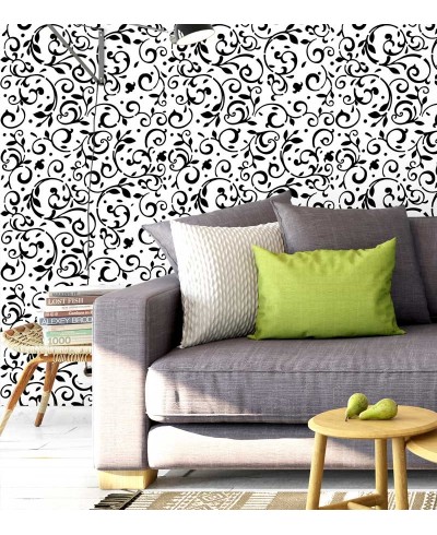 Papel de Parede Arabesco Ornamental nas cores preto e branco - Ornamental 01 Papel de Parede Arabesco Ornamental nas cores preto e branco - Ornamental 01