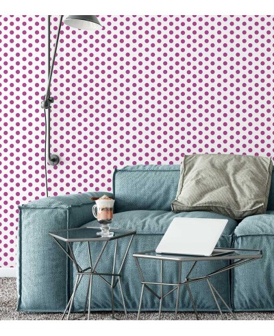 Papel de parede poá em tons rosa e branco Papel de parede poá em tons rosa e branco