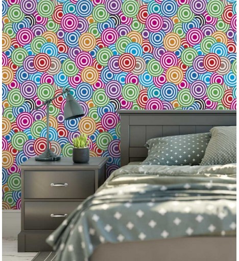 Papel de parede em cores variadas - Retro 13