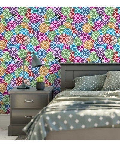 Papel de parede em cores variadas - Retro 13