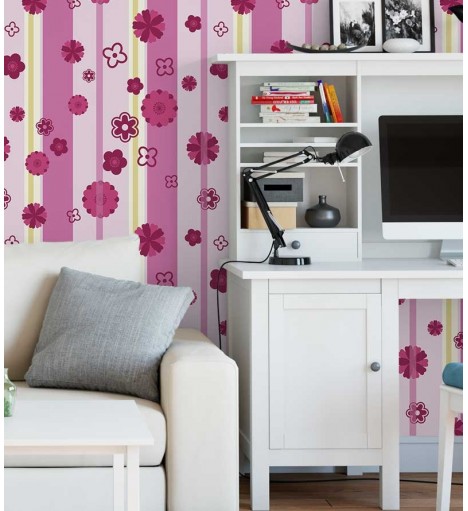 Papel de parede abstrato, rosa, rosa claro, laranja, branco e rosa - Trend 13