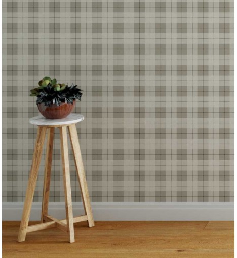 Papel de parede xadrez em tons marrom e bege - Xadrez 43