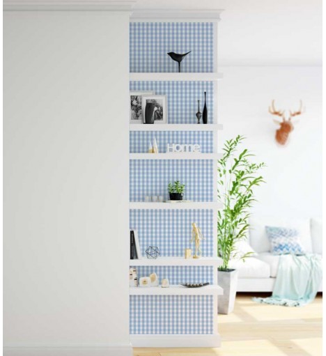 Papel de parede xadrez em tons azuis - Xadrez 45