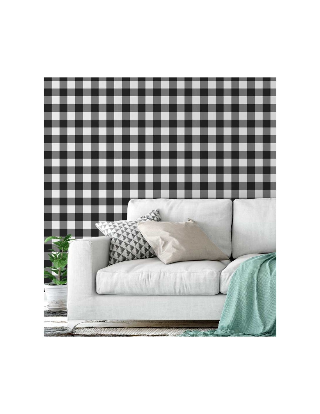 Papel de parede xadrez preto e cinza exclusivo  Grey plaid wallpaper,  Checker wallpaper, Plaid wallpaper