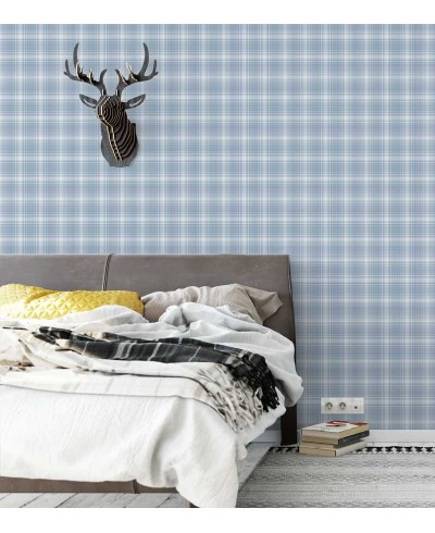 Papel de parede xadrez em tons azuis - Xadrez 48