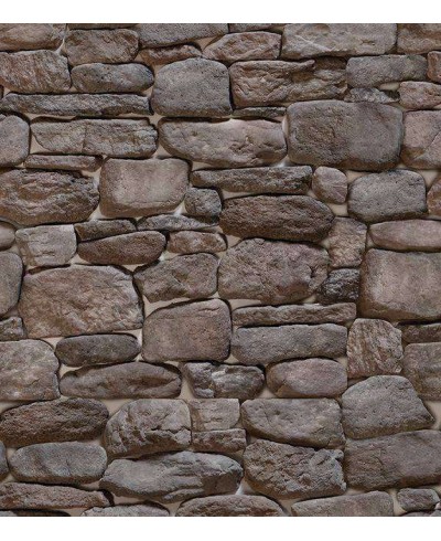 Papel de parede modelo pedras variadas, em tom acinzentado e marrom - Textura 22