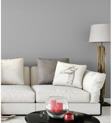 Papel de parede listrado cinza e pontos pretos