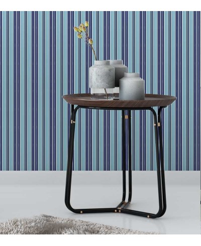 Papel de parede listrado azul e cinza Papel de parede listrado azul e cinza