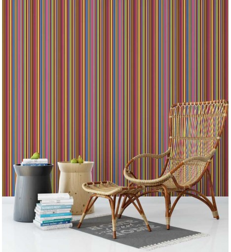 Papel de parede com listras coloridas - Listrado 42