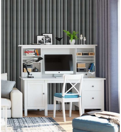 Papel de parede com listras em tons de cinza - Listrado 43