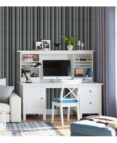 Papel de parede com listras em tons de cinza - Listrado 43