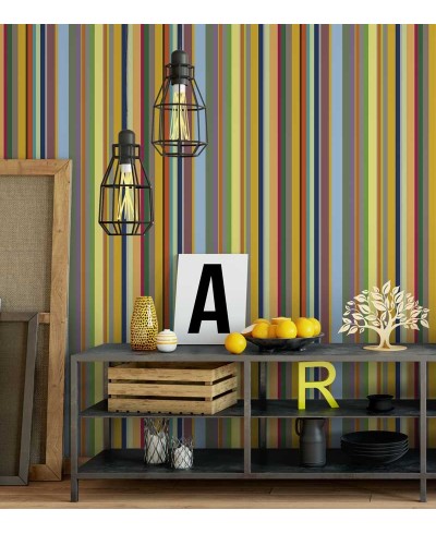 Papel de parede com listras coloridas - Listrado 56