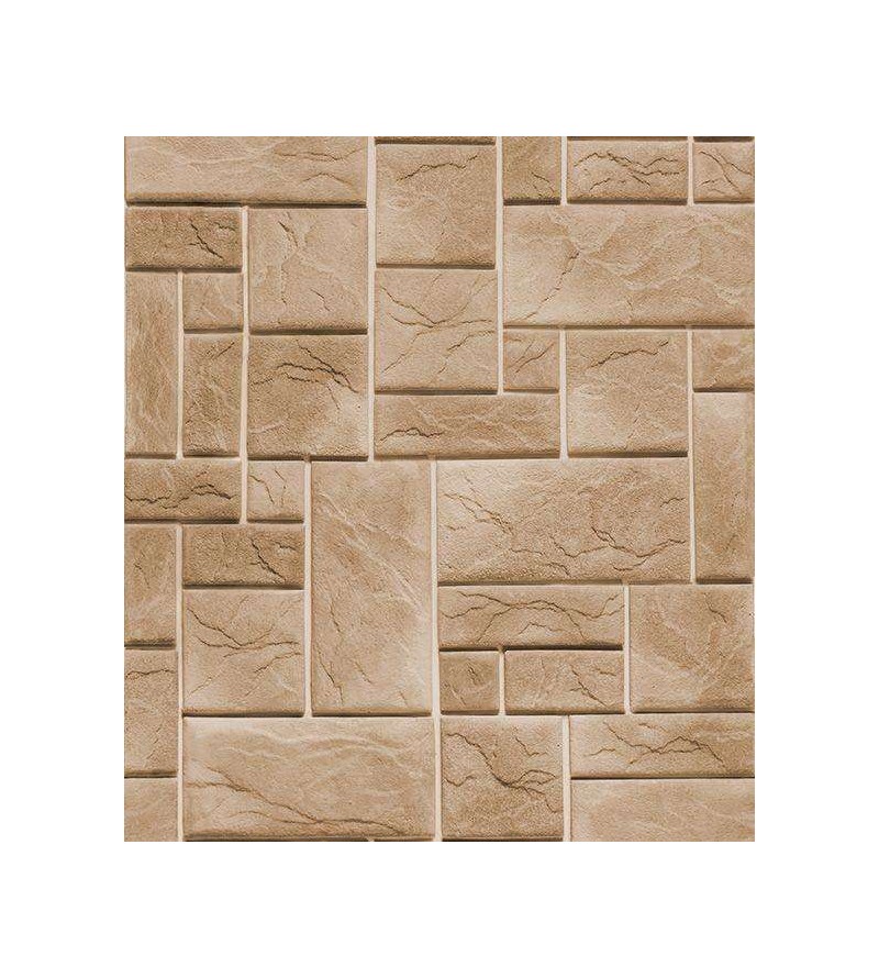 Papel de parede estilo azulejo de diversos tamanhos, em vários tons de marrom e bege - Textura 26