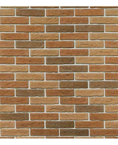 Papel de parede com tijolos em vários tons de marrom e laranja, com detalhes na cor bege - Textura 30
