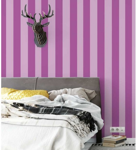 Papel de parede listrado em tons de rosa - Listrado 1020