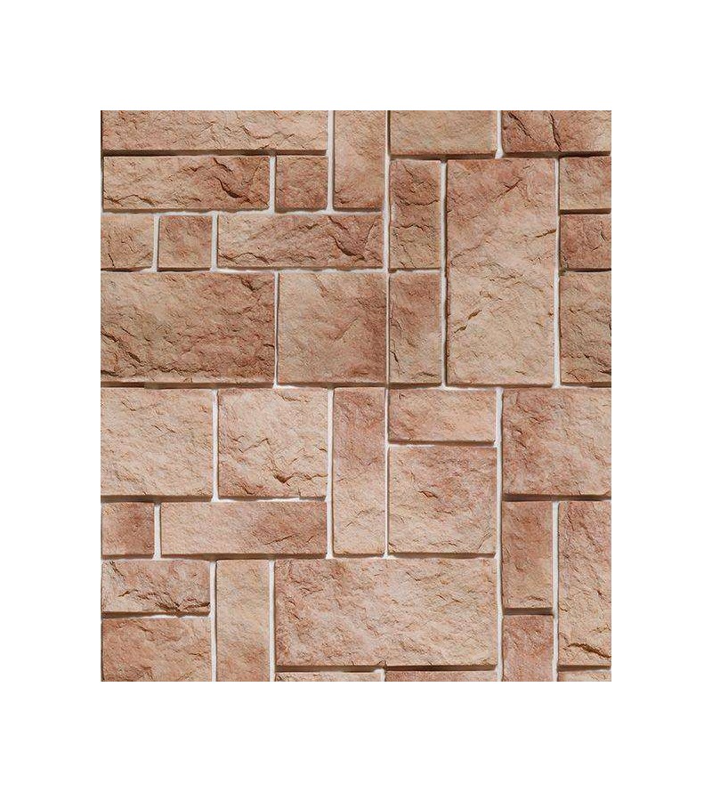 Papel de parede estilo azulejo rustico em tons de marrom e detalhes na cor bege - Textura 32