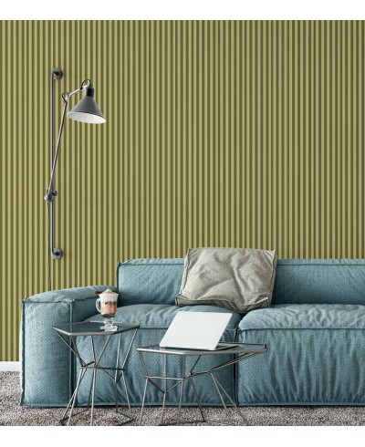 Papel de parede listrado em tons de verde musgo - Listrado 74 Papel de parede listrado em tons de verde musgo - Listrado 74