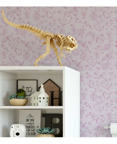 Papel de parede em tons de lilás - Infantil 91 Papel de parede em tons de lilás - Infantil 91
