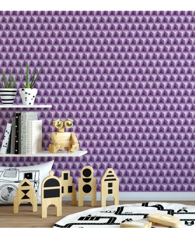 Papel de Parede lego cubos nas rosa, cinza e branco - Kids 10