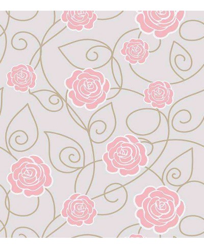 Papel de parede arranjo floral rosa com fundo cinza Papel de parede arranjo floral rosa com fundo cinza
