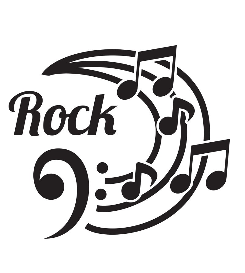 Adesivo de Parede Rock e Notas Musicais