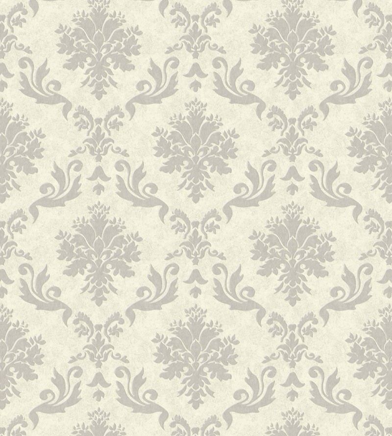 Papel de parede em tons de verde e cinza- Damask 28